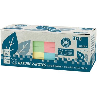INFO Notes Nature Z-note 75X75mm gul 12/fp INFO Notes Nature Z-note 75X75mm gul 12/fp