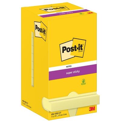 POST-IT Notes SuperSticky 76x76mm gul POST-IT Notes SuperSticky 76x76mm gul