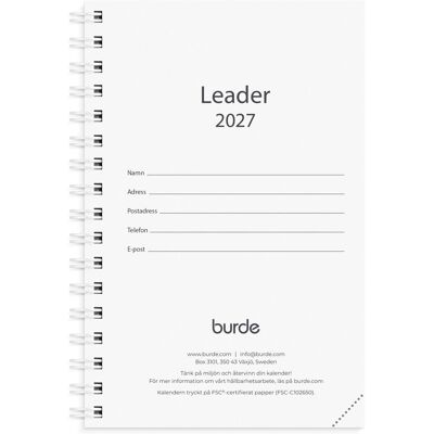 BURDE Kalender Leader refill 2027 BURDE Kalender Leader refill 2027
