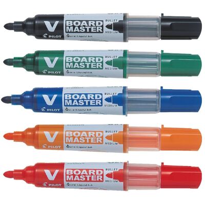 PILOT BEGREEN Whiteboardpenna V-Board Master 6,0mm olika färger 5/fp PILOT BEGREEN Whiteboardpenna V-Board Master 6,0mm olika färger 5/fp