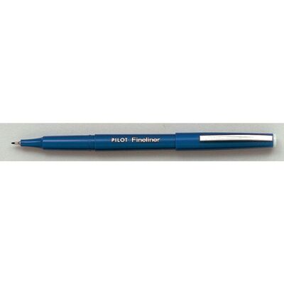 PILOT Fineliner, tunn spets, blå pennkropp, blått bläck PILOT Fineliner, tunn spets, blå pennkropp, blått bläck