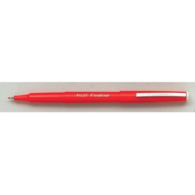 PILOT Fineliner, tunn spets, röd pennkropp, rött bläck PILOT Fineliner, tunn spets, röd pennkropp, rött bläck