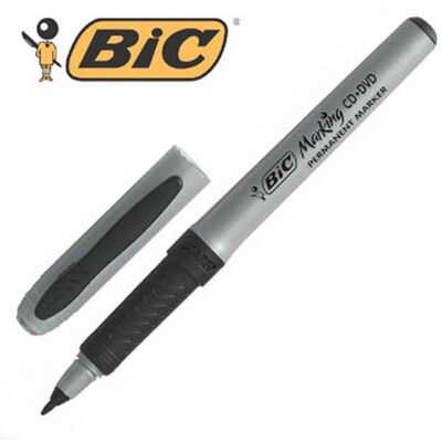 BIC Märkpenna Marking™ CD/DVD-Marker, permanent, tunn 0,7 mm linjebredd, svart BIC Märkpenna Marking™ CD/DVD-Marker, permanent, tunn 0,7 mm linjebredd, svart