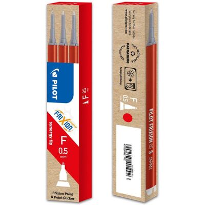 PILOT Refill Frixion Syner 0,5 röd 3/fp PILOT Refill Frixion Syner 0,5 röd 3/fp