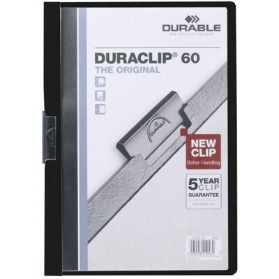 DURABLE Klämmapp Duraclip 2209 A4 6mm svart DURABLE Klämmapp Duraclip 2209 A4 6mm svart