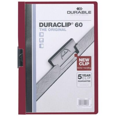DURABLE Klämmapp Duraclip 2209 A4 6mm röd DURABLE Klämmapp Duraclip 2209 A4 6mm röd