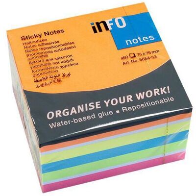 INFO Notes kub 75x75mm Brilliant INFO Notes kub 75x75mm Brilliant