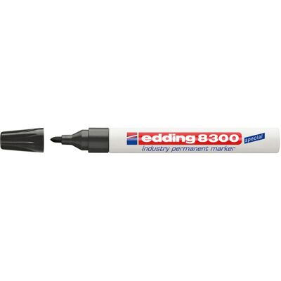 EDDING Märkpenna Permanent 8300 för industrin, medium1,5 - 3 mm linjebredd, svart EDDING Märkpenna Permanent 8300 för industrin, medium1,5 - 3 mm linjebredd, svart