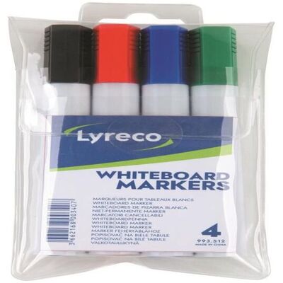 LYRECO Whiteboardpenna sned sorterade färger 4/fp LYRECO Whiteboardpenna sned sorterade färger 4/fp