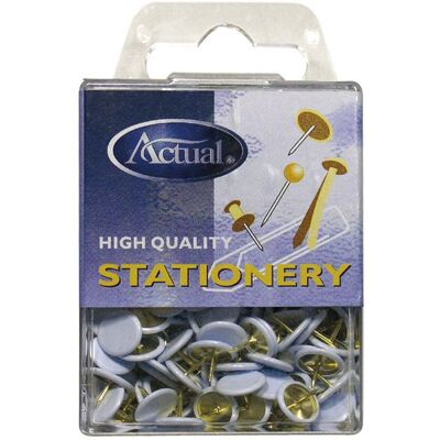 NO BRAND Häftstift i mässing, plastbeläggning, 9 mm, guld 200/fp NO BRAND Häftstift i mässing, plastbeläggning, 9 mm, guld 200/fp