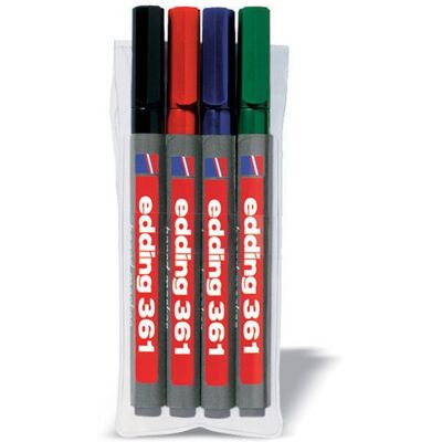 EDDING Whiteboardpenna 361 rund 1mm 4 färger/fp EDDING Whiteboardpenna 361 rund 1mm 4 färger/fp