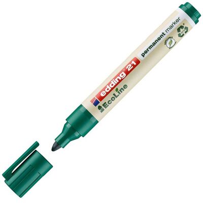 EDDING Märkpenna permanent EcoLine 21, 1,5 - 3 mm, grön EDDING Märkpenna permanent EcoLine 21, 1,5 - 3 mm, grön
