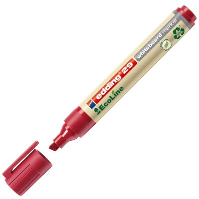 EDDING Whiteboardpenna 29 Ecoline snedskuren spets 1–5mm röd EDDING Whiteboardpenna 29 Ecoline snedskuren spets 1–5mm röd