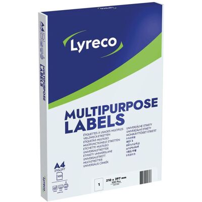 LYRECO Etikett 210x297mm 100/fp LYRECO Etikett 210x297mm 100/fp