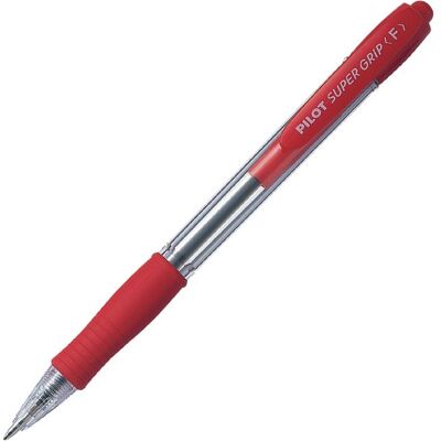 PILOT Kulpenna, Super Grip, tunn spets på 0,7 mm, röd PILOT Kulpenna, Super Grip, tunn spets på 0,7 mm, röd