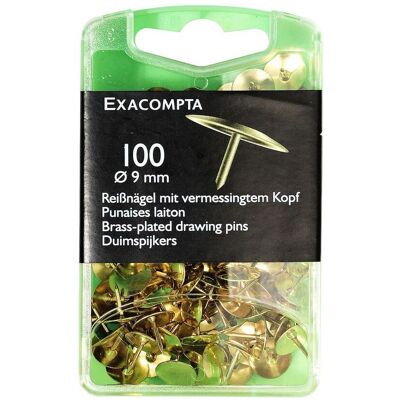 EXACOMPTA Häftstift mässing 100/fp EXACOMPTA Häftstift mässing 100/fp
