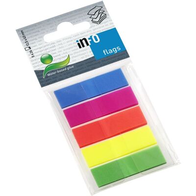 INFO Index 43x12mm 5 färger plast INFO Index 43x12mm 5 färger plast