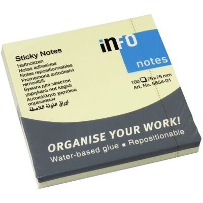 NO BRAND Notes 75x75mm gul NO BRAND Notes 75x75mm gul