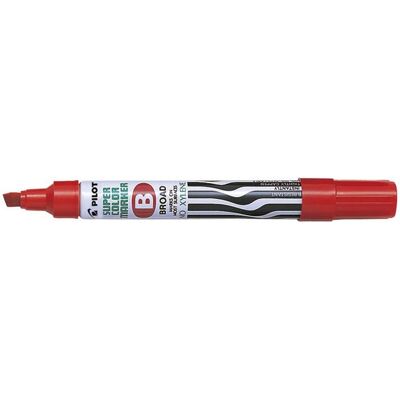 PILOT Märkpenna Super Color Marker permanent, broad, snedskuren spets, röd PILOT Märkpenna Super Color Marker permanent, broad, snedskuren spets, röd