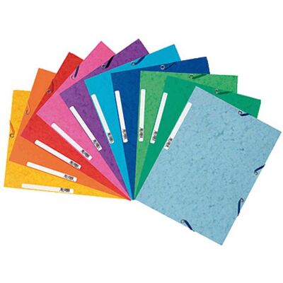 EXACOMPTA Gummibandsmapp Nature Future kartong 3-klaff A4 sorterade färger EXACOMPTA Gummibandsmapp Nature Future kartong 3-klaff A4 sorterade färger