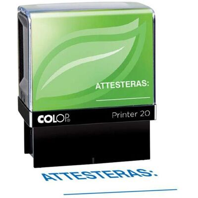 COLOP Stämpel standardtext ATTESTERAS: COLOP Stämpel standardtext ATTESTERAS: