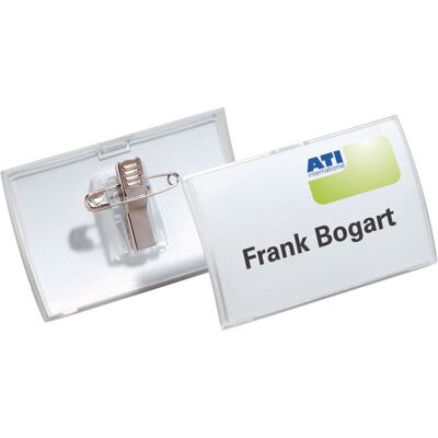 DURABLE Namnskylt nål/kläm 75x40mm 25/fp DURABLE Namnskylt nål/kläm 75x40mm 25/fp