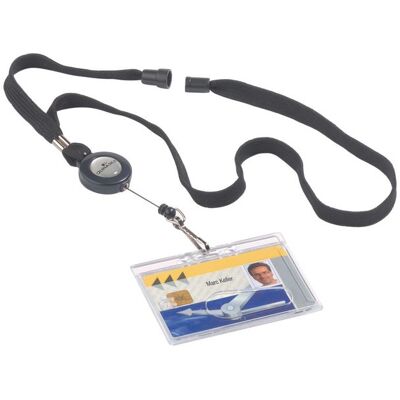 DURABLE Nyckelband med jojo svart 10/fp DURABLE Nyckelband med jojo svart 10/fp