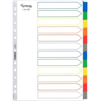 LYRECO Kartongregister A4 format 1-15 vit med svarta siffror LYRECO Kartongregister A4 format 1-15 vit med svarta siffror