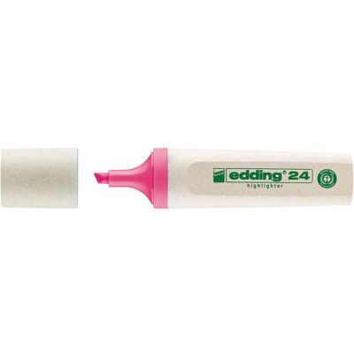 EDDING Överstrykningspenna 24 EcoLine platt pennkropp mejselformad spets 2–5mm linjebredd rosa EDDING Överstrykningspenna 24 EcoLine platt pennkropp mejselformad spets 2–5mm linjebredd rosa