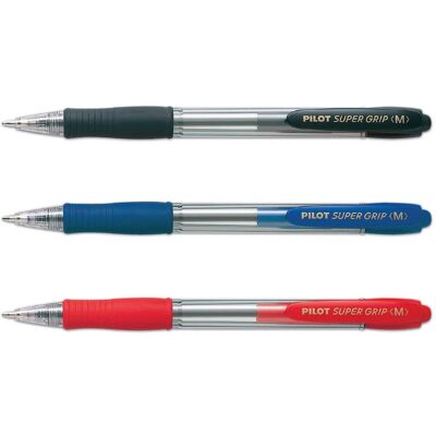 PILOT Kulpenna Super Grip 1,0mm Medium svart PILOT Kulpenna Super Grip 1,0mm Medium svart