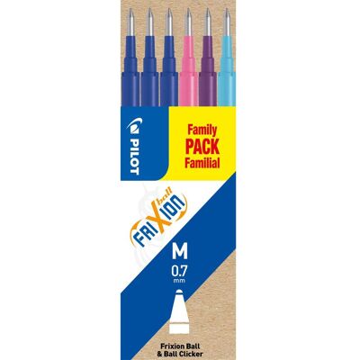 PILOT Refill Frixion 0,7mm 4-färger 6/fp PILOT Refill Frixion 0,7mm 4-färger 6/fp