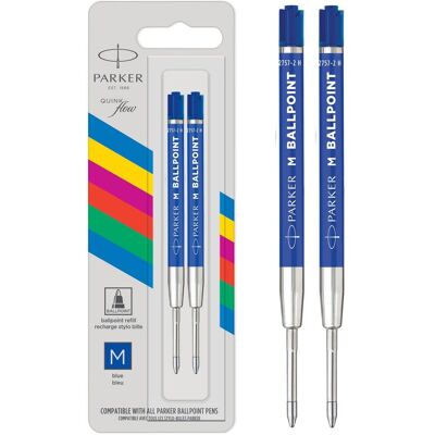 PARKER Refill Quinkflow M blå 2/fp PARKER Refill Quinkflow M blå 2/fp