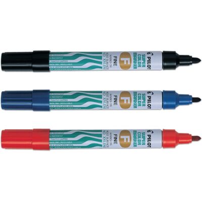 PILOT Märkpenna Super Color Marker permanent, fine, blå PILOT Märkpenna Super Color Marker permanent, fine, blå