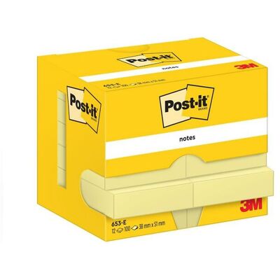POST-IT Notes 38x51mm gul POST-IT Notes 38x51mm gul