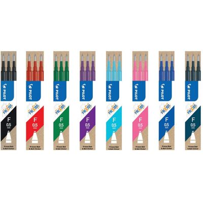 PILOT Refill Frixion 0,5mm svart 3/fp PILOT Refill Frixion 0,5mm svart 3/fp