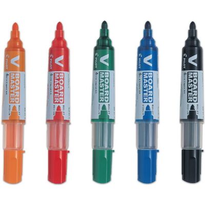 PILOT BEGREEN Whiteboardpenna V-Board Master, rund spets på 6,0 mm, svart PILOT BEGREEN Whiteboardpenna V-Board Master, rund spets på 6,0 mm, svart