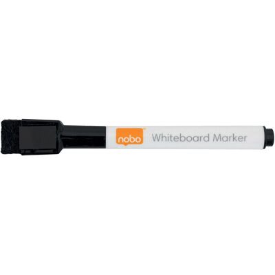 NOBO Whiteboardpenna med sudd Svart NOBO Whiteboardpenna med sudd Svart