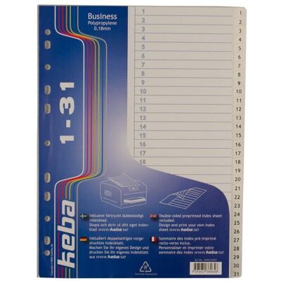 KEBA Plastregister Business A4 PP 0,18mm 1-31 flikar KEBA Plastregister Business A4 PP 0,18mm 1-31 flikar