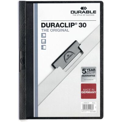 DURABLE Klämmapp Duraclip 2200 A4 3mm svart DURABLE Klämmapp Duraclip 2200 A4 3mm svart
