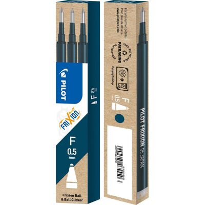 PILOT Refill Frixion 0,5mm sv.blå 3/fp PILOT Refill Frixion 0,5mm sv.blå 3/fp