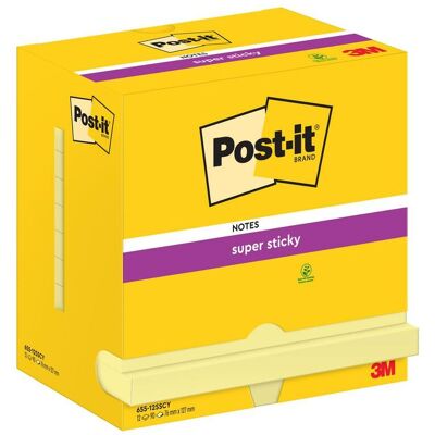POST-IT Notes SuperSticky 76x127mm gul POST-IT Notes SuperSticky 76x127mm gul