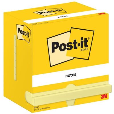 POST-IT Notes 76x127mm gul 12/fp POST-IT Notes 76x127mm gul 12/fp