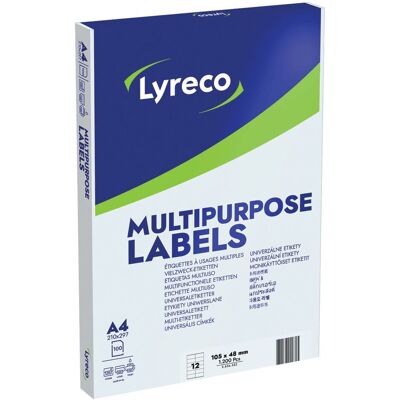 LYRECO Etikett 105x48mm 1200/fp LYRECO Etikett 105x48mm 1200/fp