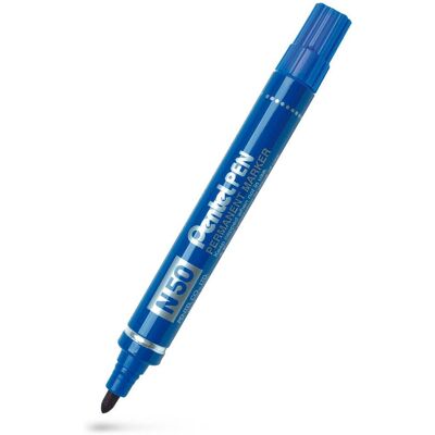 PENTEL Märkpenna perm. N50 rund blå PENTEL Märkpenna perm. N50 rund blå