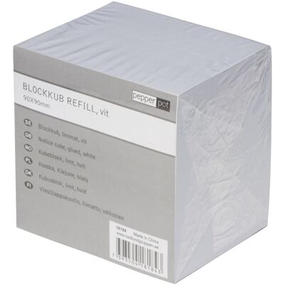 PEPPER POT Blockkub Pepperpot 90x90mm 850 ark vit PEPPER POT Blockkub Pepperpot 90x90mm 850 ark vit