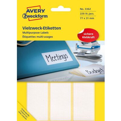 Avery 3362 Vita självhäftande etiketter - Etiketter Avery 3362 Vita självhäftande etiketter - Etiketter