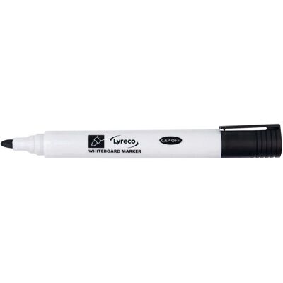 LYRECO Whiteboardpenna drywipe rund svart LYRECO Whiteboardpenna drywipe rund svart