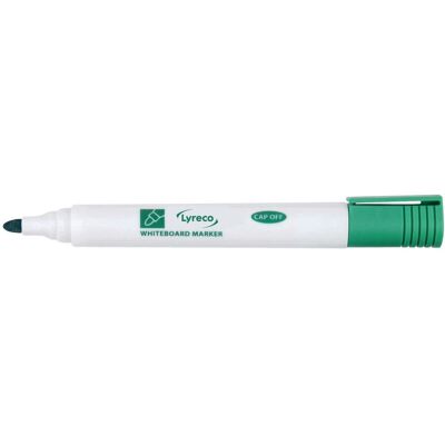 LYRECO Whiteboardpenna drywipe rund grön LYRECO Whiteboardpenna drywipe rund grön