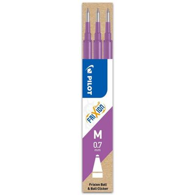 PILOT Refill Frixion 0,7mm ljuslila 3/fp PILOT Refill Frixion 0,7mm ljuslila 3/fp