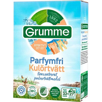 GRUMME Tvättmedel Kulörttvätt oparfymerad 1,12kg GRUMME Tvättmedel Kulörttvätt oparfymerad 1,12kg